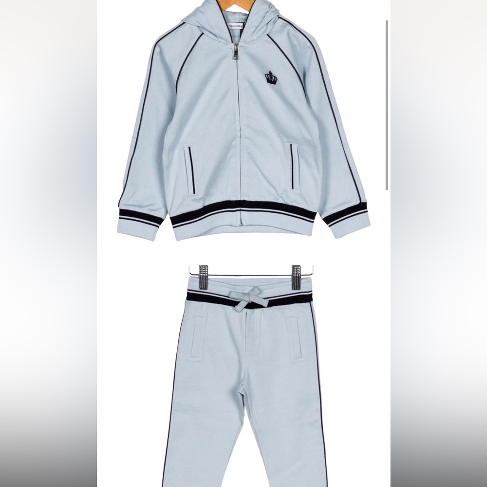 DOLCE & GABBANA Boys' Hooded Zip-Up Sweater and Joggers
